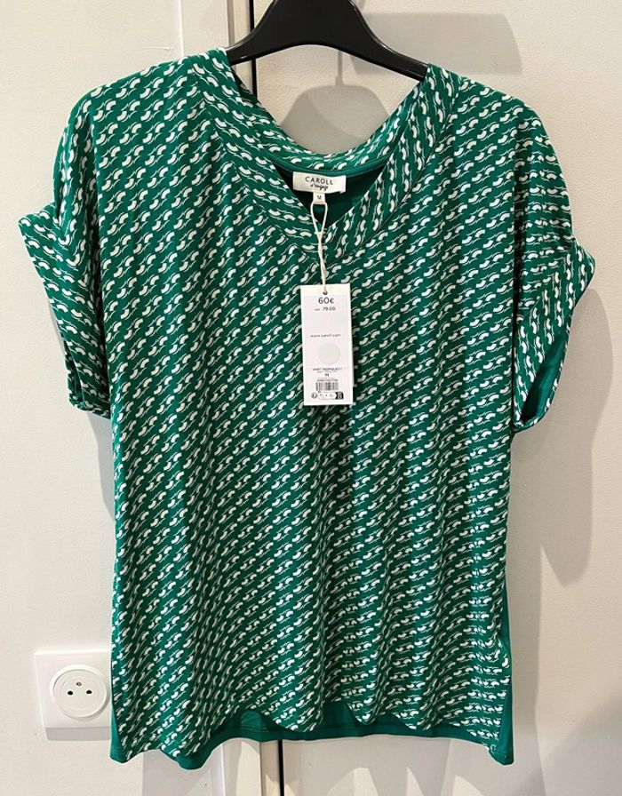 Blouse verte Caroll neuve Taille M