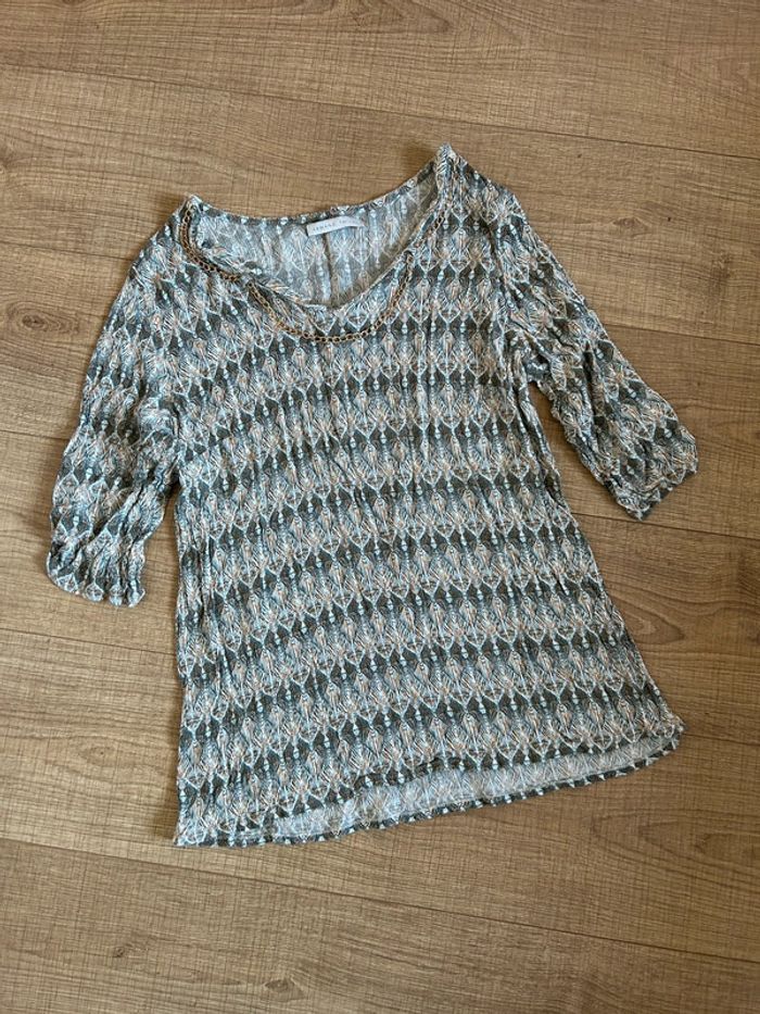 Blouse imprimée à manches courtes Armand Thiery taille 36 bon état - photo numéro 11