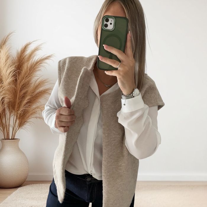 Gilet sans manches beige TU