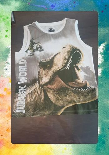 Tshirt débardeur 7 ans dinosaure