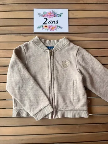 Veste jogging à zip obaibi 2 ans