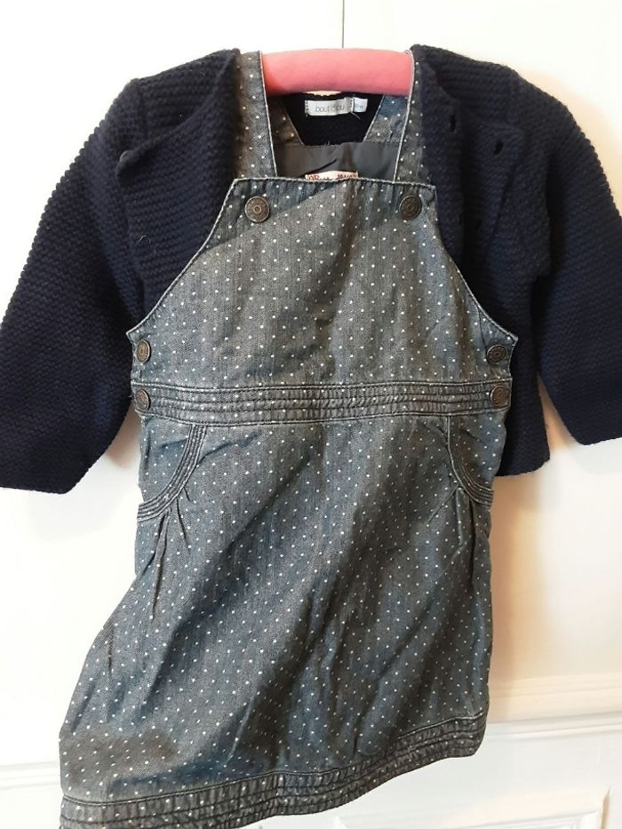 Ensemble 18 mois gilet et robe en  jeans