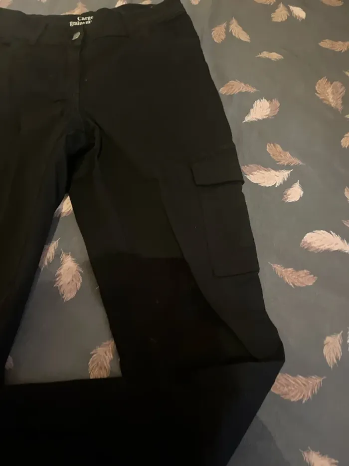 Pantalon noir slim et poche taille haute - photo numéro 2