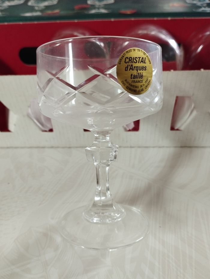 6 verres 9 cl Vendôme taille "croisé " - photo numéro 2