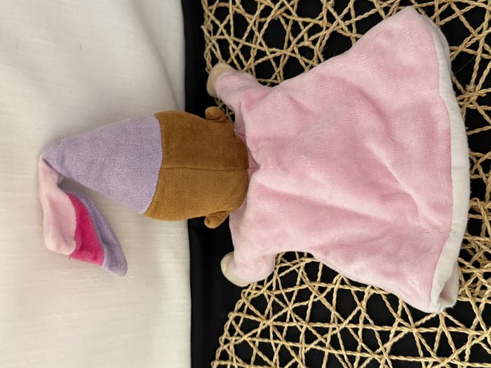 Doudou plat marionnette fée rose mauve Il était une fois CMP - photo numéro 4