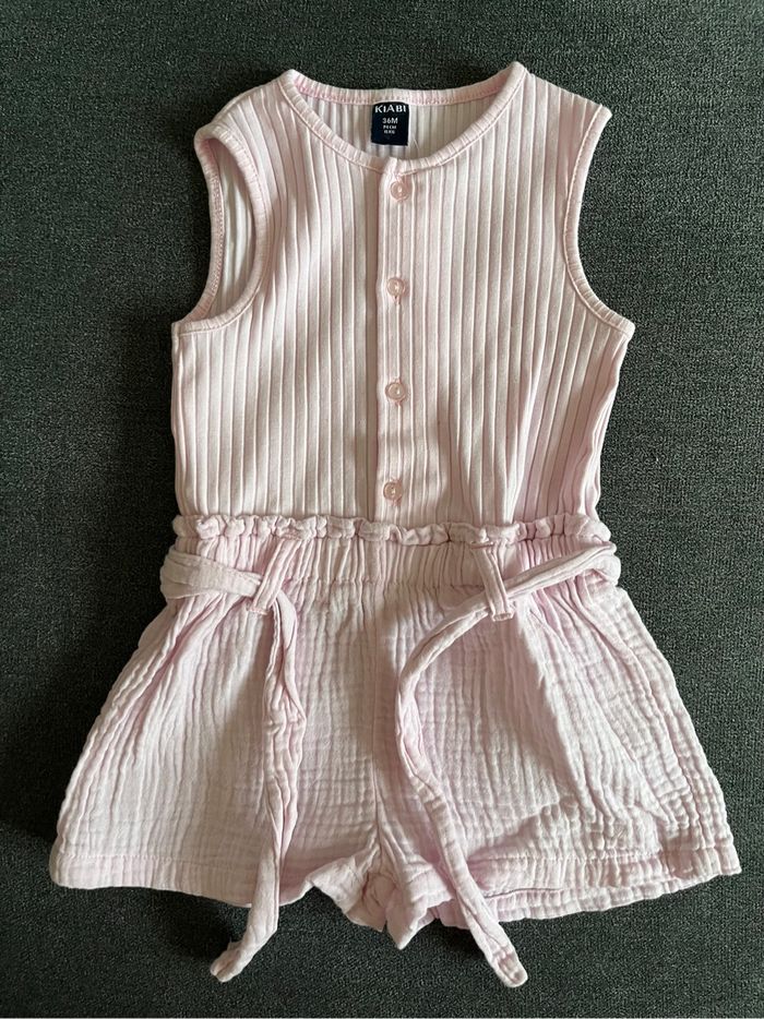 Combinaison short Kiabi rose fille 36mois neuve