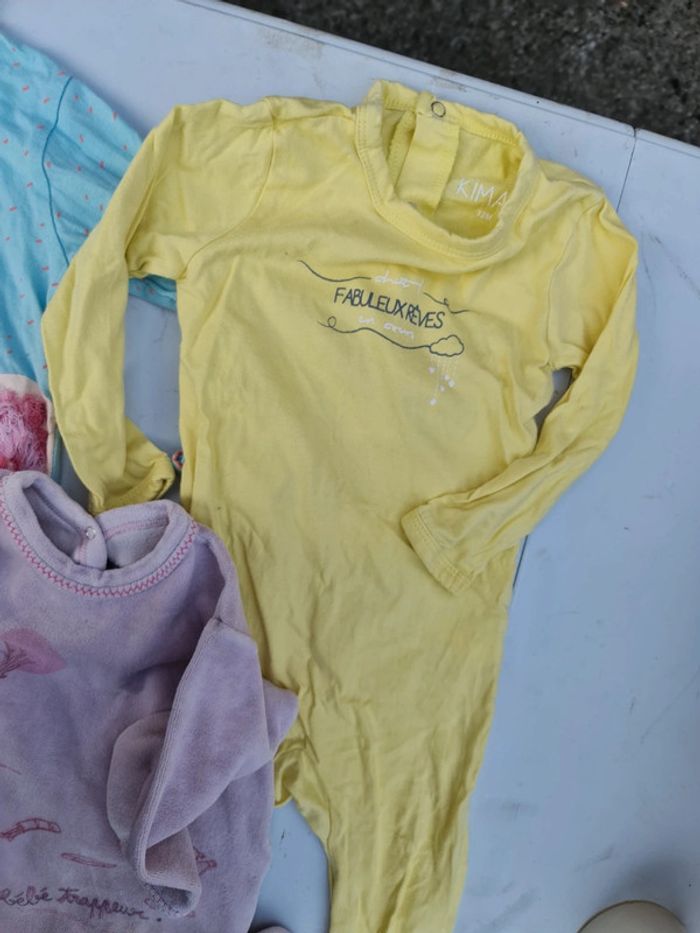 Lot pyjamas 12 mois fille - photo numéro 3