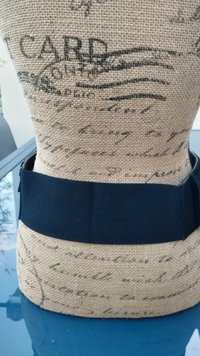 Ceinture élastique noire 75 cm femme avec poches - photo numéro 7