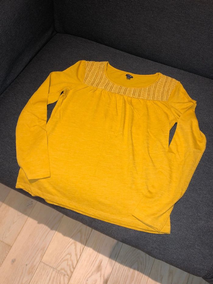 T shirt orange jaune fille 12 ans