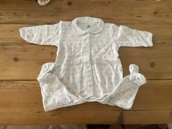 Pyjama feuilles roses 6 mois petit bateau