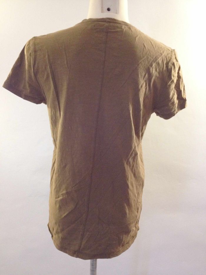 T shirt marron brun ✧ col rond ✧ manches courtes ✧ look masculin ✧ taille 38 ✧ monoprix - photo numéro 3