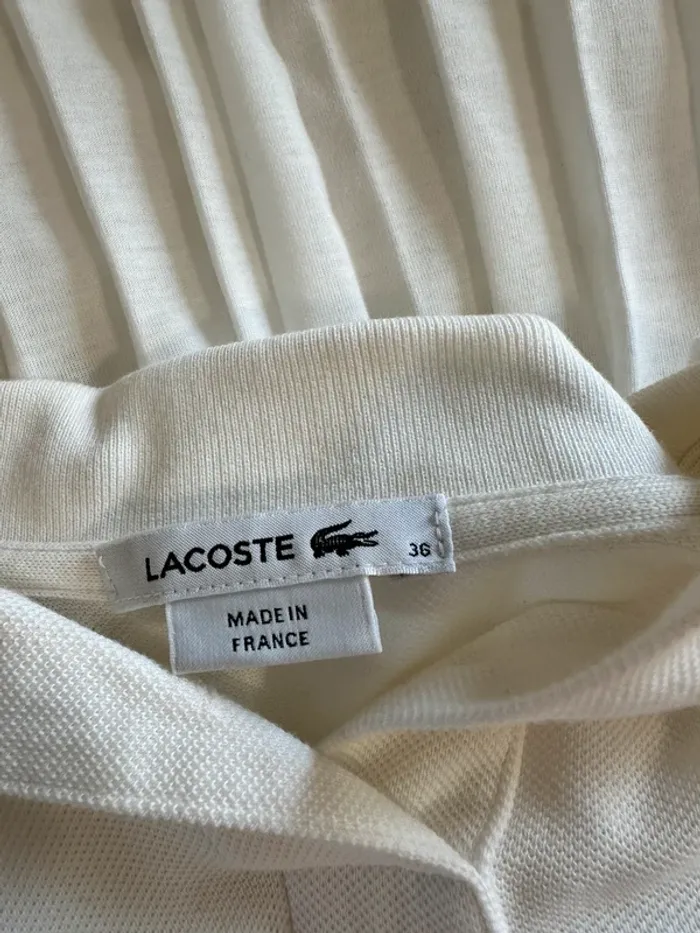 Robe polo Lacoste blanche taille 36 - photo numéro 4