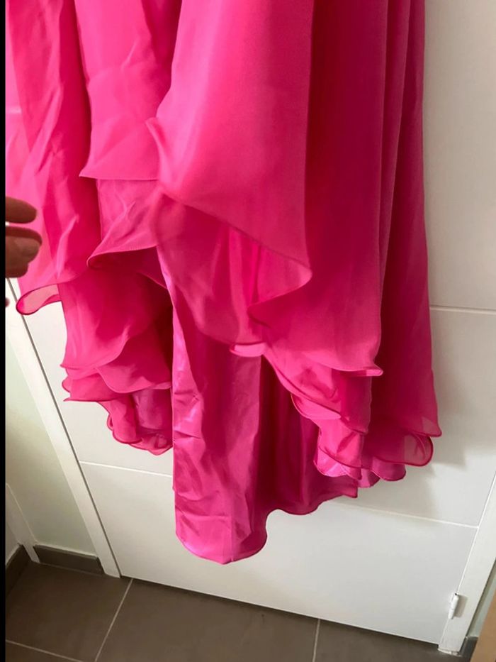 Robe bustier longue fluide rose T38 - photo numéro 4