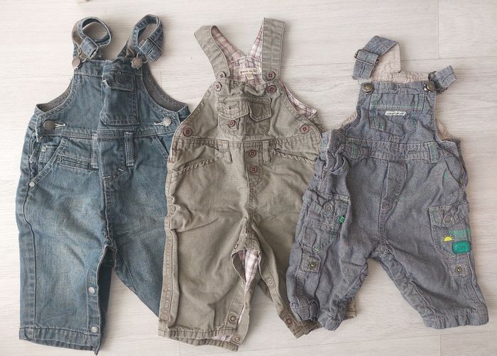 Lot de 3 salopettes 6mois