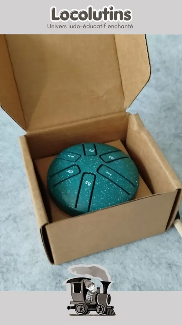 🚂 Tambour à langues ▪ 7,5 cm 6 notes bleu - photo numéro 6