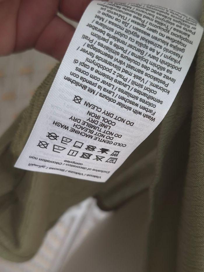 🐚 joli top caraco vert sauge brodé coquillages ONLY femme TM / 38 - photo numéro 8