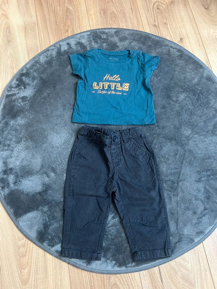Tee-shirt et pantalon 9-12 mois