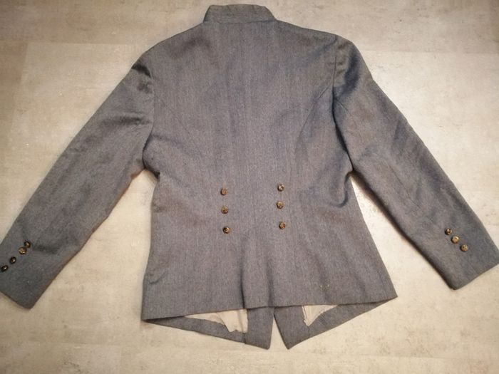 Tailleur jupe et veste gris Taille 36/38 Fait par une couturière - photo numéro 4