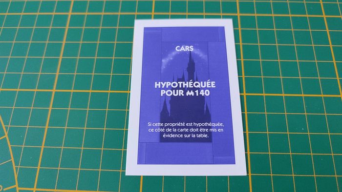 Titre de Propriété Cars pièce détachée jeu de société Monopoly Disney éditions Hasbro #B94 - photo numéro 2