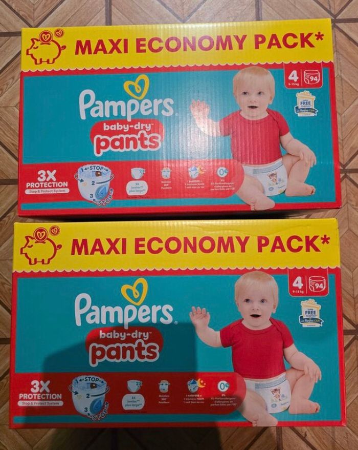 2 cartons Pampers pants taille 4