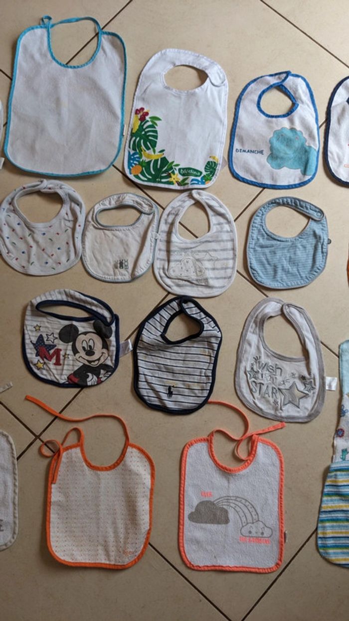 Lot de 17 bavoirs + 3 débarbouillettes - photo numéro 3