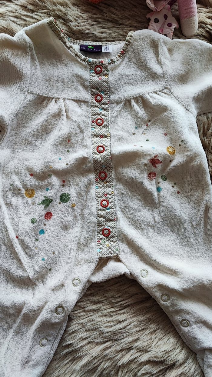 Pyjama chaud beige Sergent major 1 mois - photo numéro 3