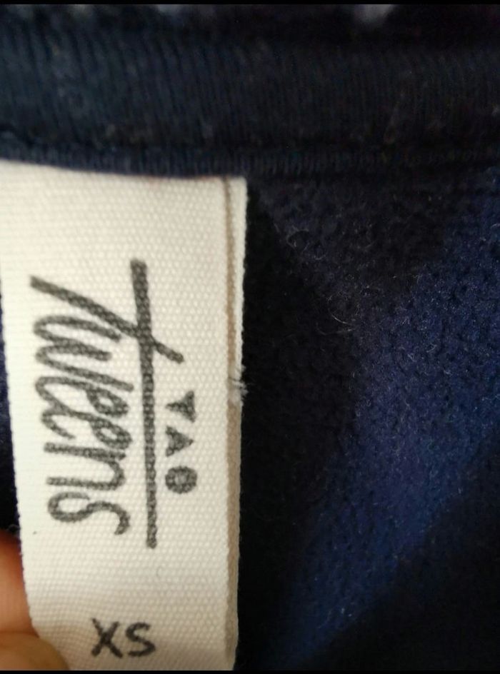 Veste à carreaux bleu marine et blanc Tape à l'oeil Tweens taille XS  14 ans - photo numéro 3