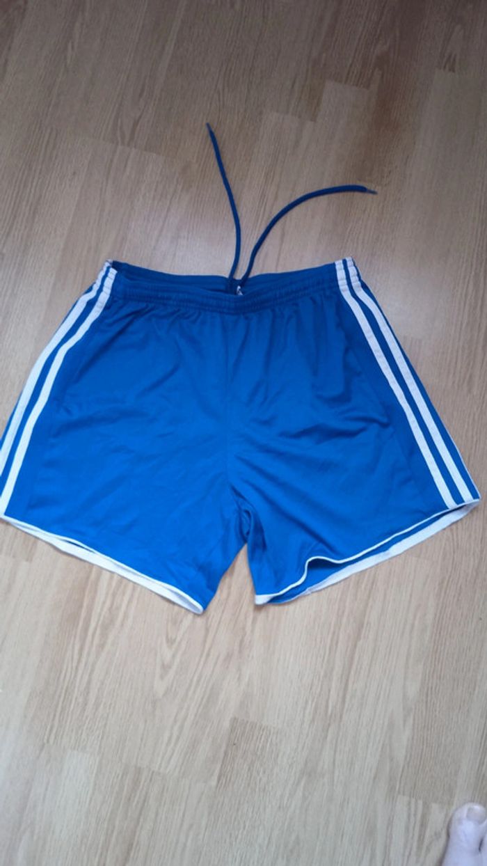 🎯 Short Running / Foot Adidas S – Bleu Électrique - photo numéro 2