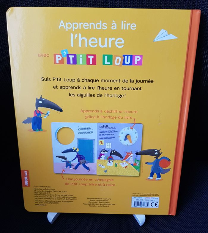 Apprends à lire l'heure avec P'tit Loup - Orianne Lallemand - Éléonore Thuillier - Auzou - photo numéro 2