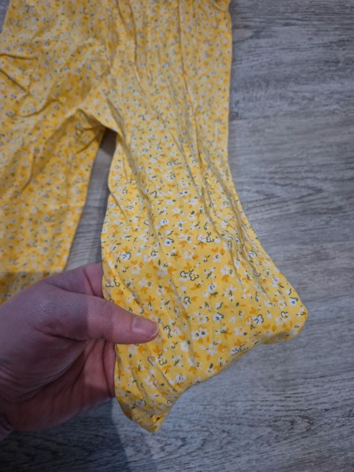 Pantalon été léger jaune à fleurs - photo numéro 4
