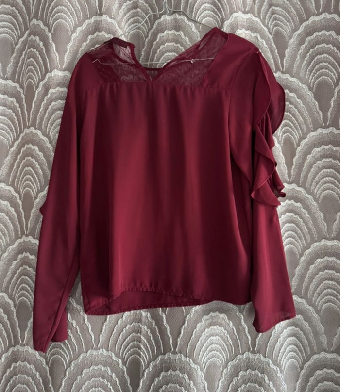 Blouse bordeaux - photo numéro 2