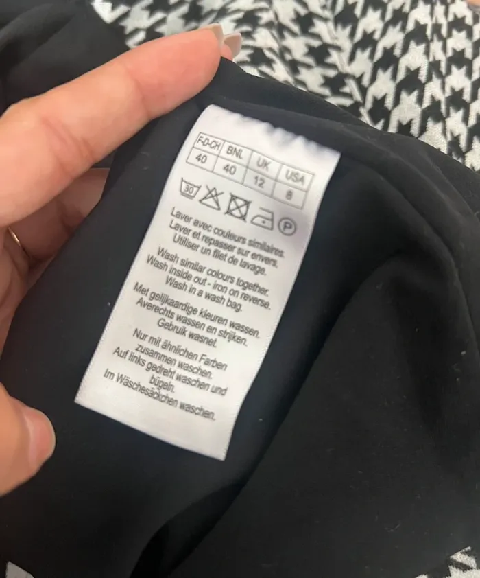 Blazer pied de poule noir et blanc Damart - photo numéro 9