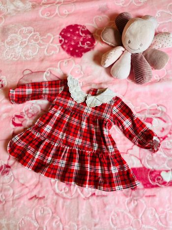 🍎 robe avec dentelle fille 3 mois