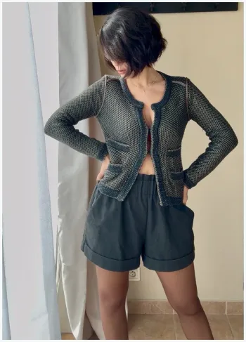 Veste courte Maje bleue T1 très bon état