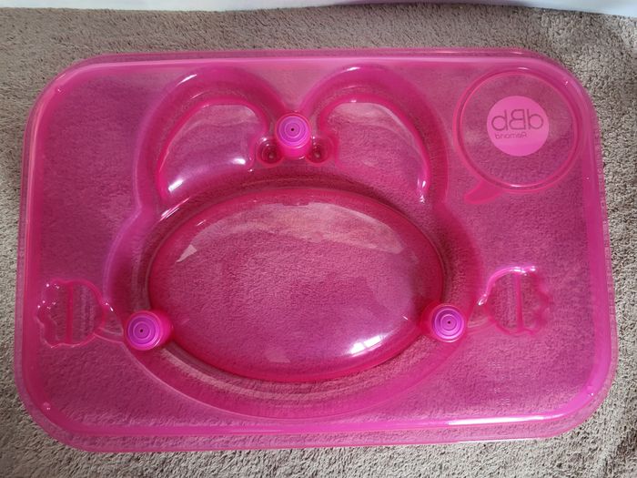 Plateau repas bébé rose chat - photo numéro 2