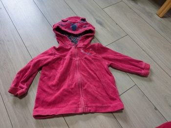 Veste zippée rose 18 mois dpam