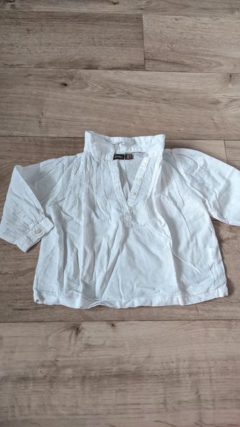 Chemisier Blanc Bout'Chou 12 Mois