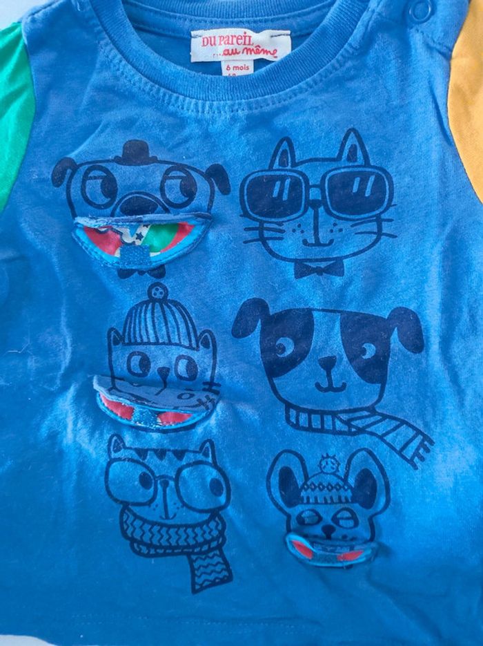 T-shirt coloré animaux DPAM - photo numéro 4