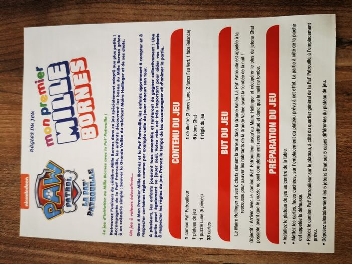 Jeu de mille bornes pat'patrouille - photo numéro 4