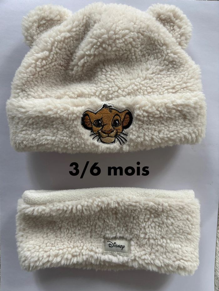 Ensemble bonnet + snood Simba - Blanc