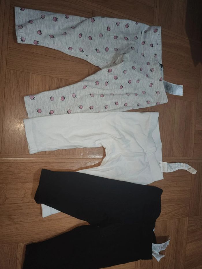 Lot de 3 leggings taille 9 mois - photo numéro 2