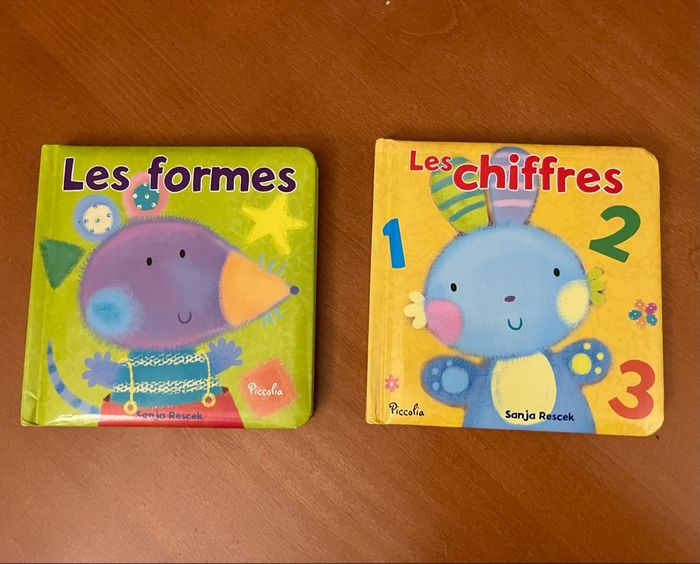 Lot de 2 livres forme et chiffres