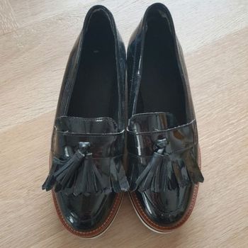 Derbies mocassin à semelle épaisse vernis BOCAGE taille 36