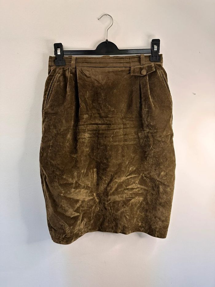 Jupe kaki taille 42/44 Velour très bon état