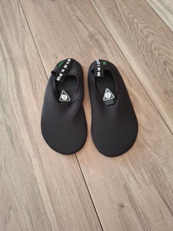 Chaussures pieds nus aquatique plage piscine été enfant Mixte noir