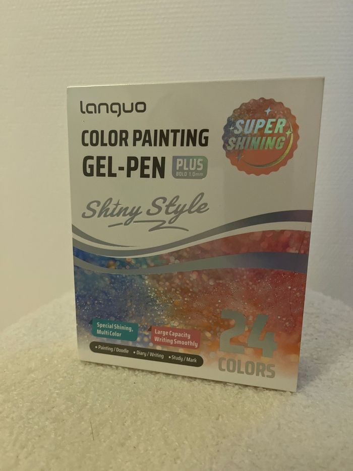 Languo boîte de 24  Gel pen plus super shining - photo numéro 3