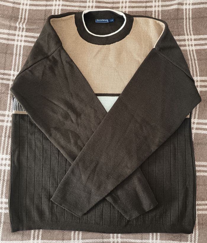 Pull Vintage en Mailles Fines - L / David Wick - photo numéro 2