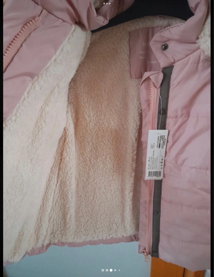 Manteau chaud à capuche déferlant hiver 24 mois Bout’chou - photo numéro 3