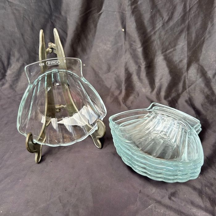 6 coupelles vintage coquille st Jacques Pyrex - photo numéro 4