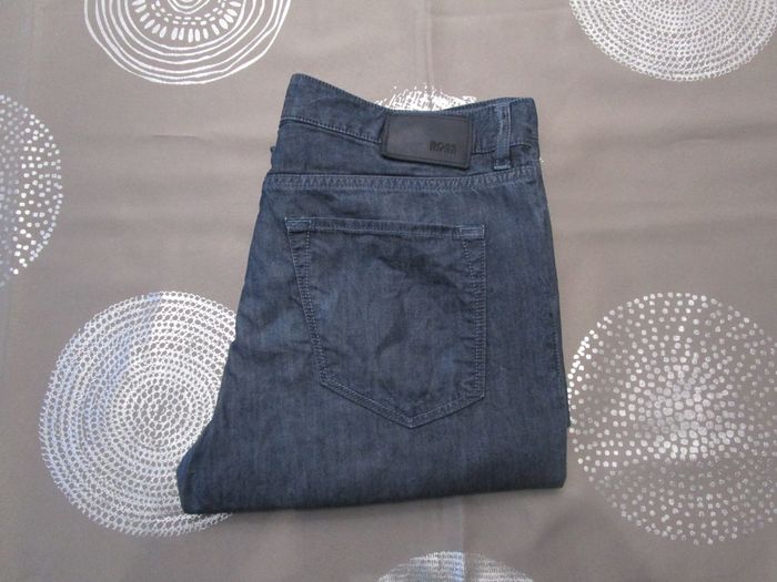 Jean Hugo Boss coupe droite régular Stretch 100% Coton W34 L34 Bleu brut (J140) - photo numéro 10